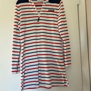 Vineyard Vines Terry Cloth Striped Beach/Pool Cover-Up Tunic – XS
